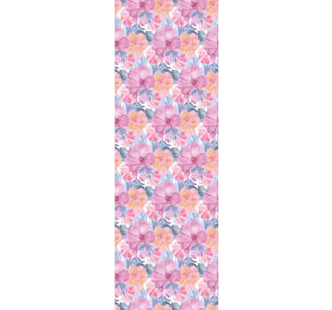 Blumentapete Aquarell malve - TenStickers