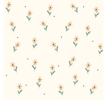 Tapeten Wohnzimmer gelbe gänseblümchen - TenStickers
