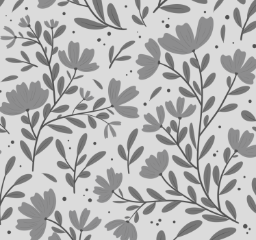Tapete Kopfteil graues blumenmuster - TenStickers
