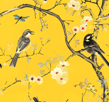 Tapete gelb federdesign - TenStickers