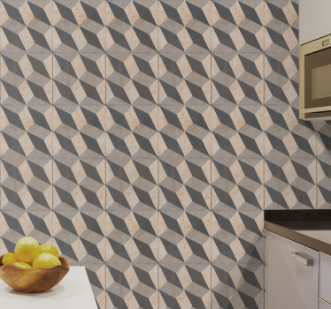 3d tapete mit geometrischem muster - TenStickers