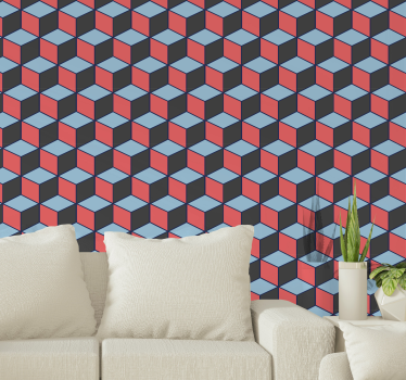 3D Wandtapete Geometrische quadrate 3D - TenStickers