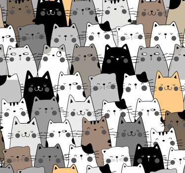 Tapete Katzen verspielte katzenmuster - TenStickers
