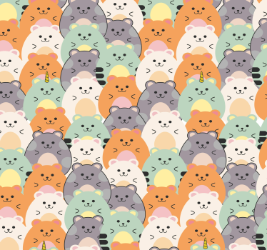 Tapete Katzen wunderliches katzenmuster - TenStickers