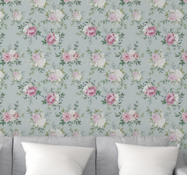 Blumentapete blumen-vintage - TenStickers