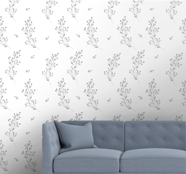 Blumentapete beige florale eleganz - TenStickers