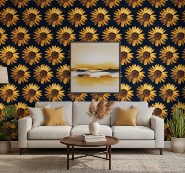 Blumentapete gelbe sonnenblume - TenStickers