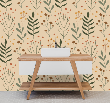 Flur Tapete Blumen altes Design - TenStickers