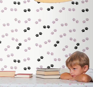Schlafzimmer Tapete Katzenpfotenabdrücke - TenStickers