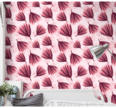 Blumentapete rosa mustermotiv - TenStickers