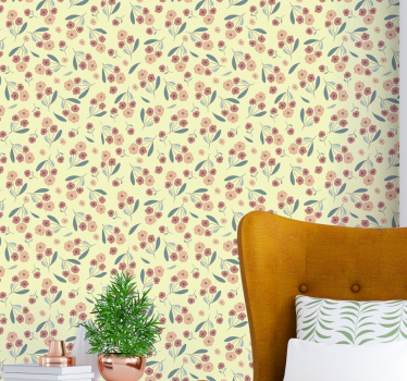 Blumentapete florale schlichtheit - TenStickers