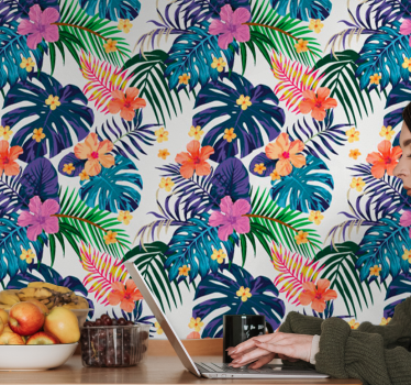 Hawaii bunte Blumen Fototapete Natur - TenStickers
