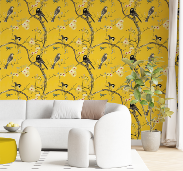 Tapete gelb federdesign - TenStickers