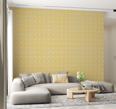 Tapete gelb geometrisches muster - TenStickers