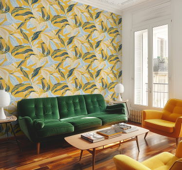Tapete gelb mediterrane flora - TenStickers