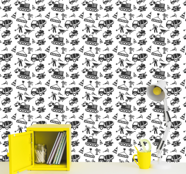 Tapete industriell baumotiv - TenStickers
