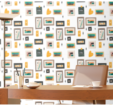 Tapete industriell retro-büromotive - TenStickers