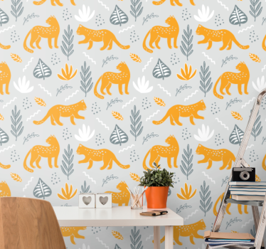 Tapete Katzen dekor mit katzenmotiv - TenStickers