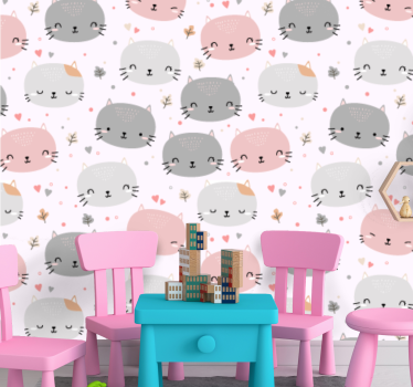 Tapete Katzen entzückendes katzenmuster - TenStickers