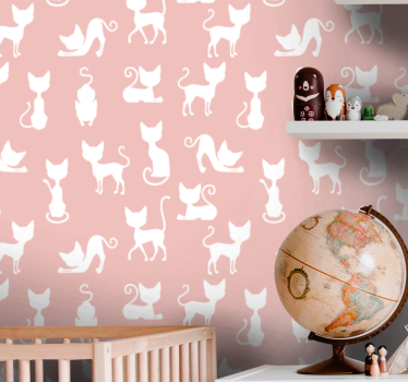 Tapete Katzen katzensilhouette - TenStickers