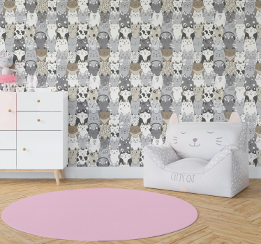 Kinderzimmer Tapete cartoon-katzen - TenStickers