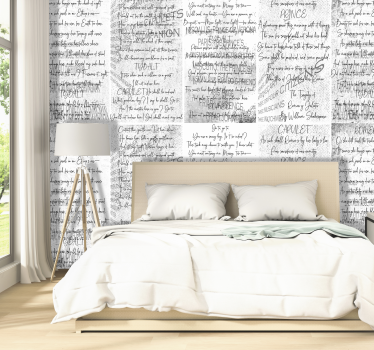 vliestapeten kunst Shakespeare Dialog - TenStickers