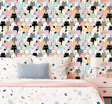 Tier Tapete Jugendzimmer Katzen - TenStickers