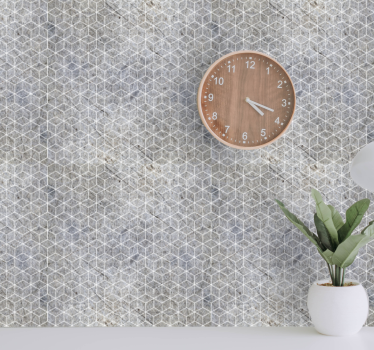 Vliestapete Beton Industrielles dekor aus geometrischem zement - TenStickers