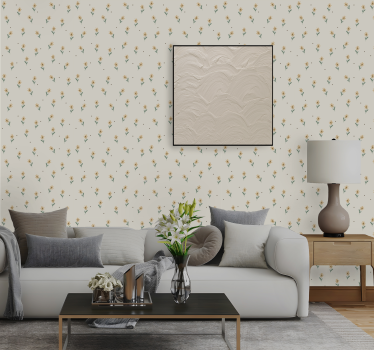 Tapeten Wohnzimmer gelbe gänseblümchen - TenStickers